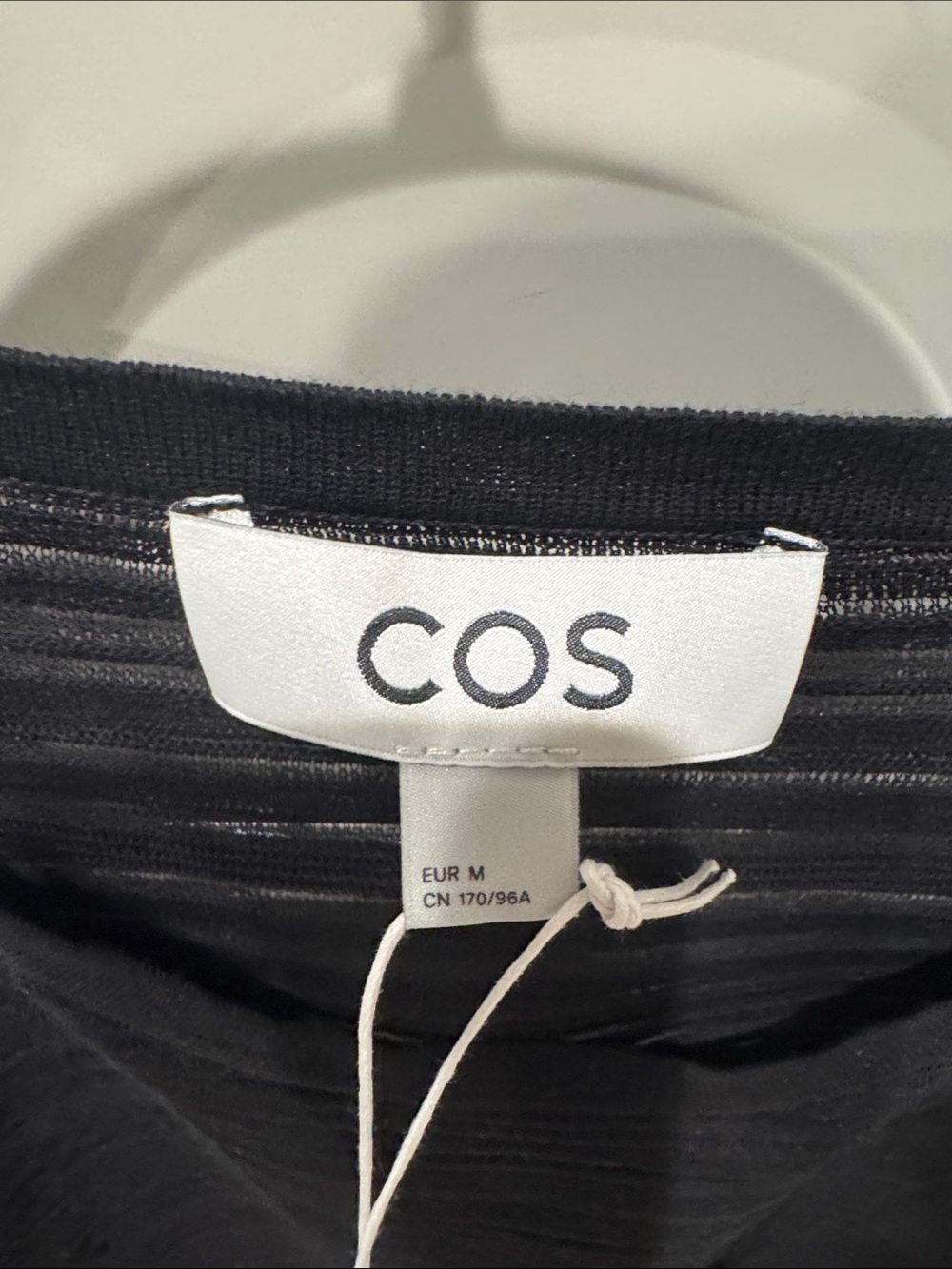 COS Black Textured Short Sleeve Crew Shirt New With Tags - Picture 4 of 6